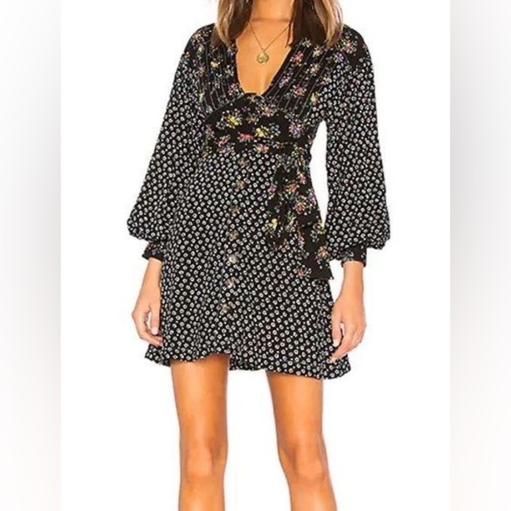 Free People Wonderland Floral Mini Dress XS